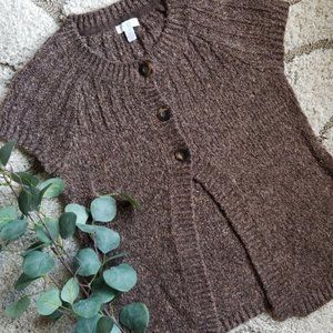 Charter Club Short Sleeved Cardigan Sweater Vest